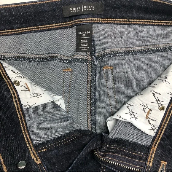 ⭐️NEW⭐️White House Black Market (WHBM) The Slim Leg Blue Jeans - Picture 5 of 10